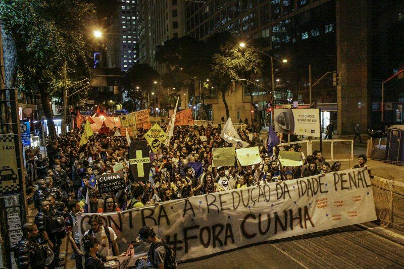 Manifestação contra a redução da maioridade penal em julho, no Rio de Janeiro / Foto: Mídia Ninja