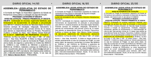 Publicação no Diário Oficial e retificações no edital.