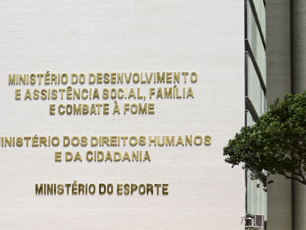 Fachada do prédio do Ministério do Desenvolvimento e Assistência Social, em Brasília.